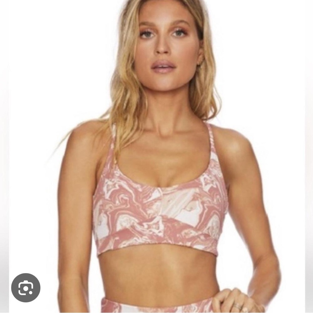 Beach Riot Sport Brick Dust Marble Sports Bra